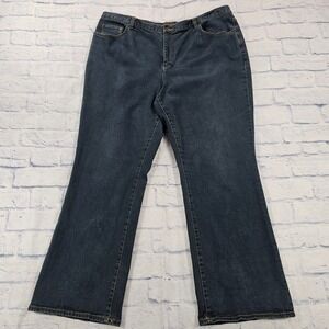 Lauren Jeans co Ralph Lauren Straight Jeans Women 20W Blue Dark Wash Stretch Y2K